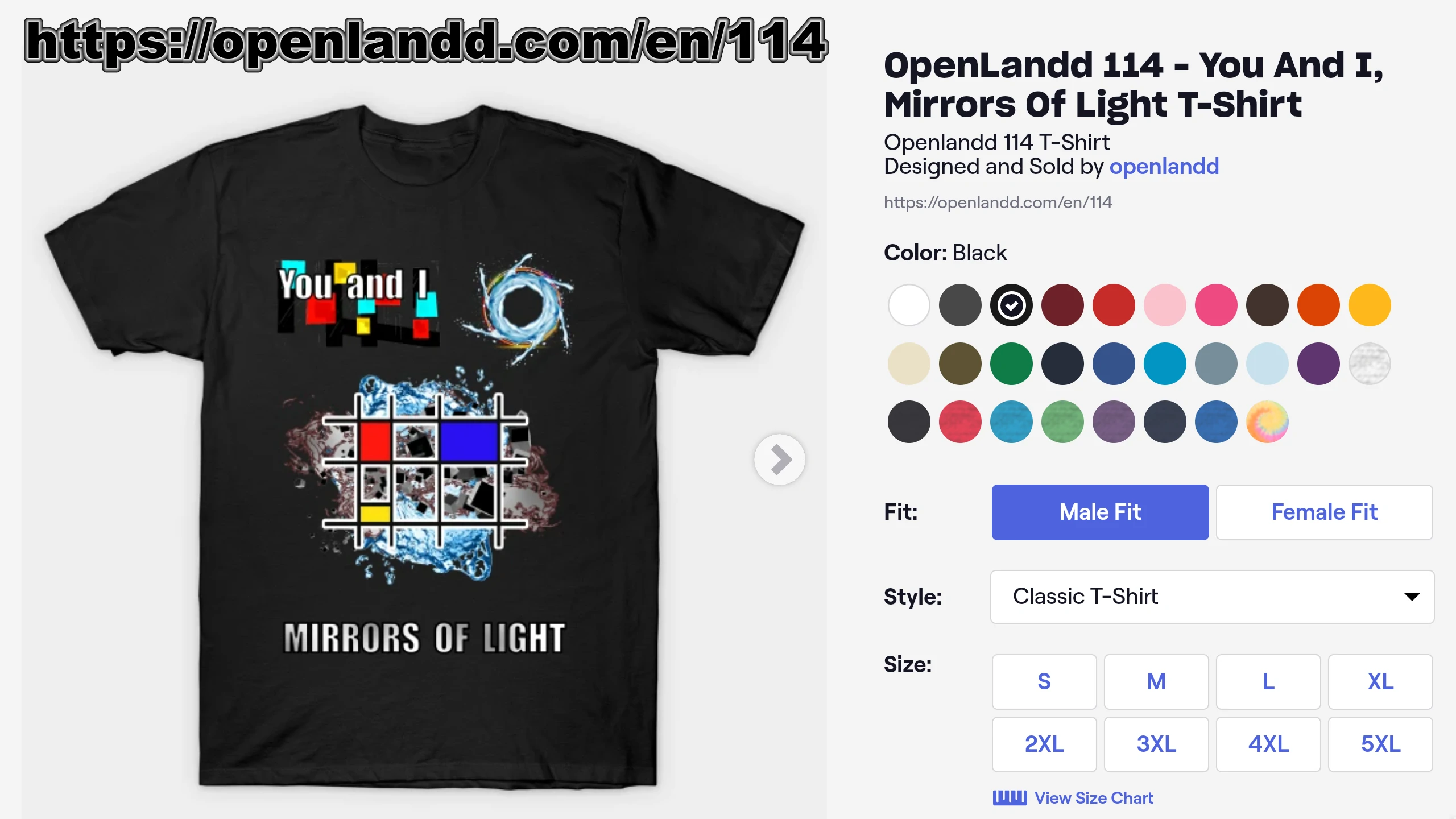 OpenLandd 114 - You And I, Mirrors Of Light T-Shirt